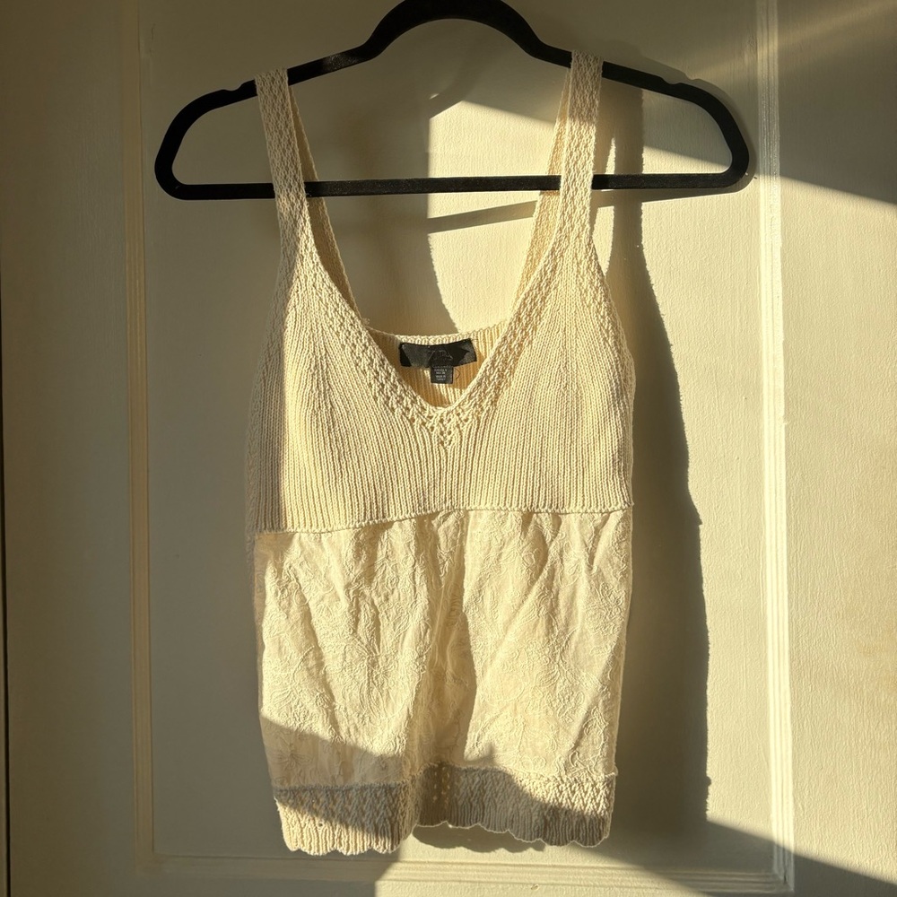 Zara Cream Knit Tank Top